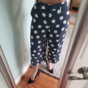 Loft polka dot wide leg pants